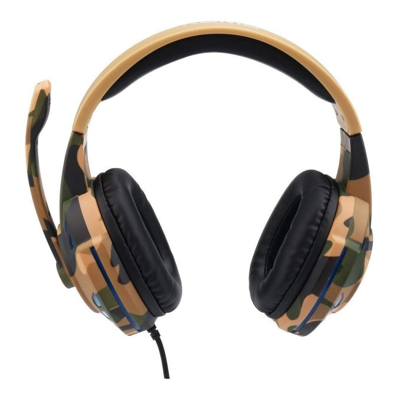 Auricular Gamer Komc G305 Camuflado Luz Led