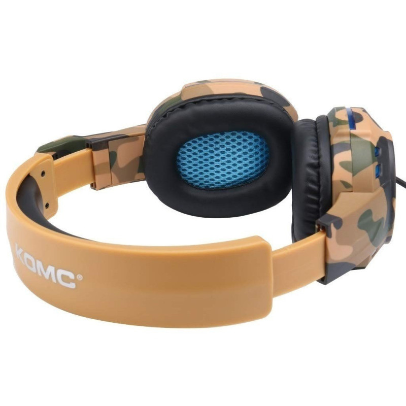 Auricular Gamer Komc G305 Camuflado Luz Led