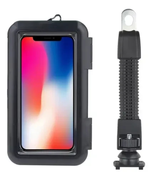 Soporte Para Celular Seguro Moto Bici Impermeable Tactil Rigido