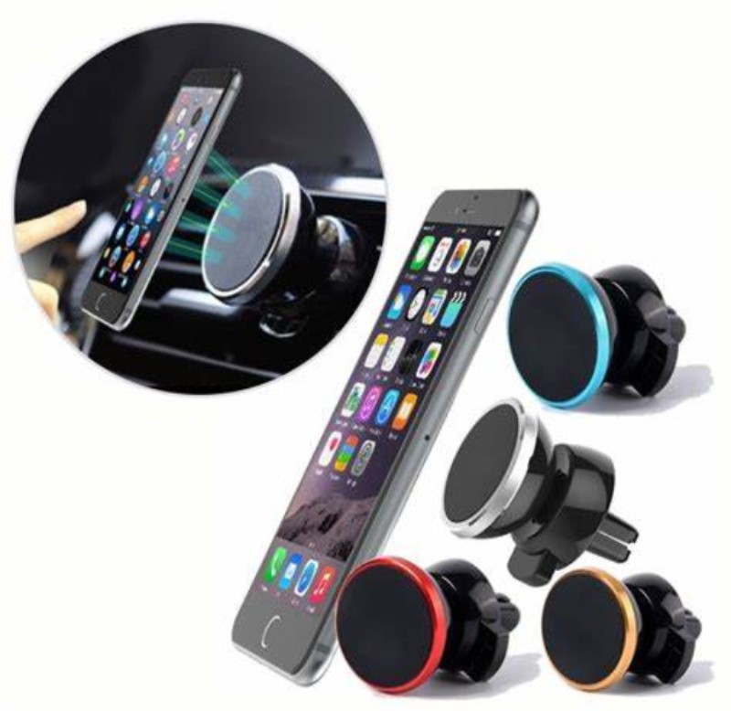 Soporte Iman Magnetico Celular Gps Auto Metal Giratorio 360