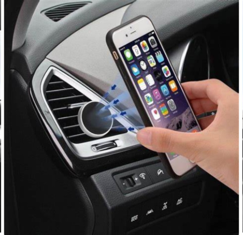 Soporte Iman Magnetico Celular Gps Auto Metal Giratorio 360