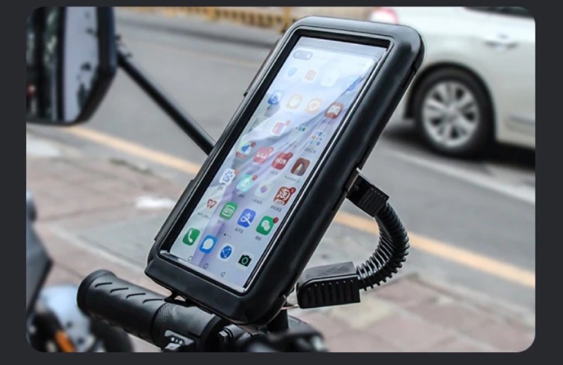Soporte Para Celular Seguro Moto Bici Impermeable Tactil Rigido