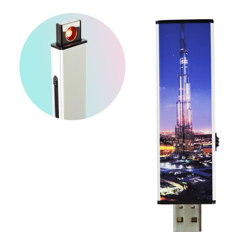 Encendedor Electronico Tipo Pendrive Carga USB Fuego Catalitico Sin Gas