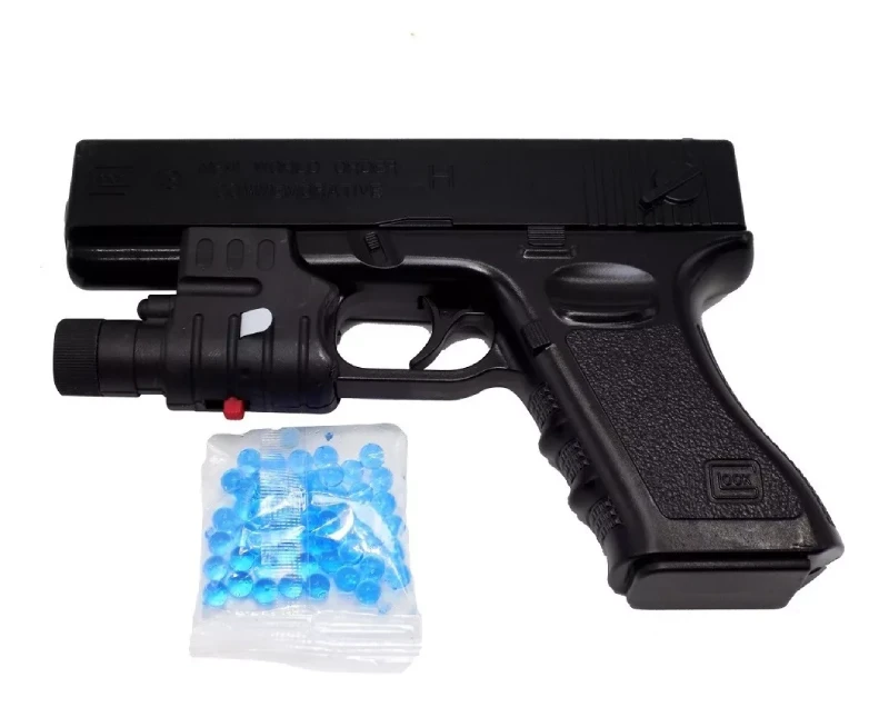 Pistola Lanza Balas De Gel de Agua Hidrogel Orbis Recargable Con Puntero Laser Niños