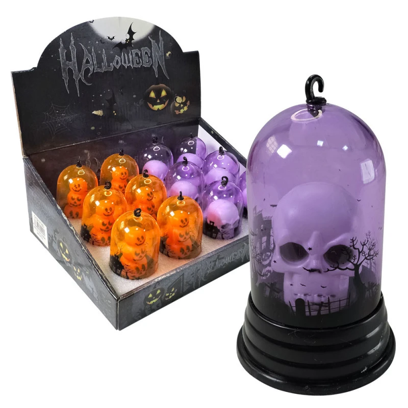 Decoracion Halloween Mini Lamparas Led RGB Calavera Y Calabaza Cotillon Terror