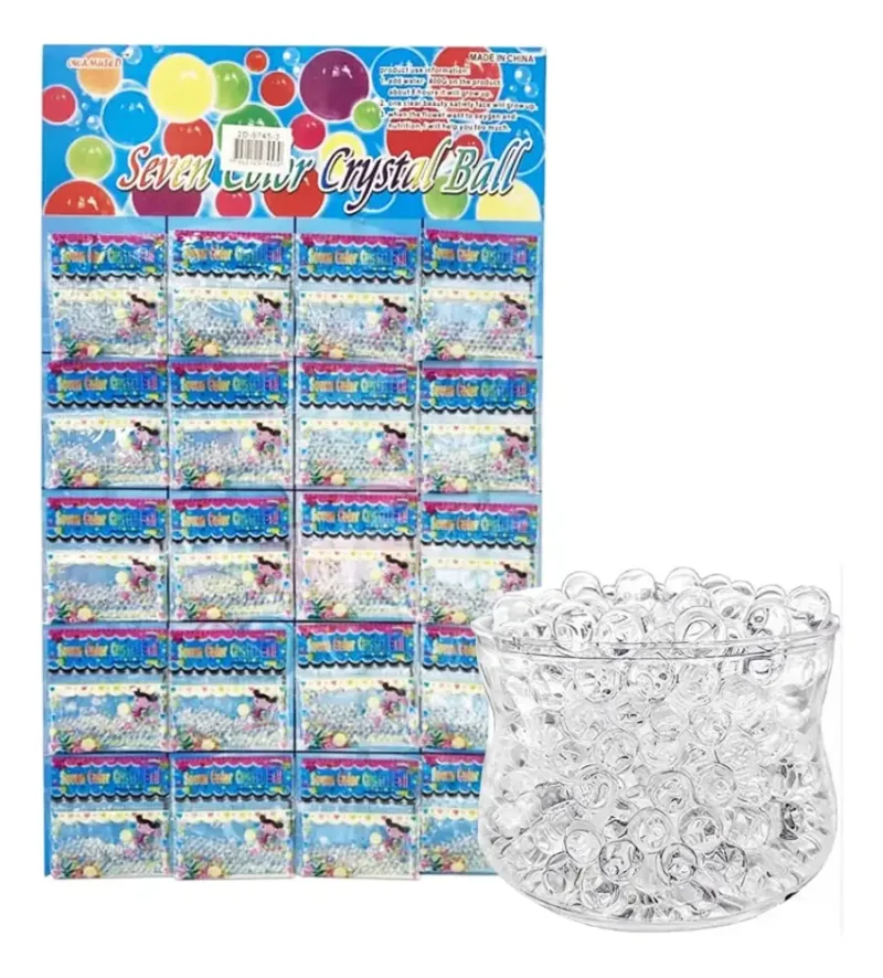 Bolitas de Agua Pack de 1000 Perlas Orbis Bolitas Biogel Hidrogel Agua Juego