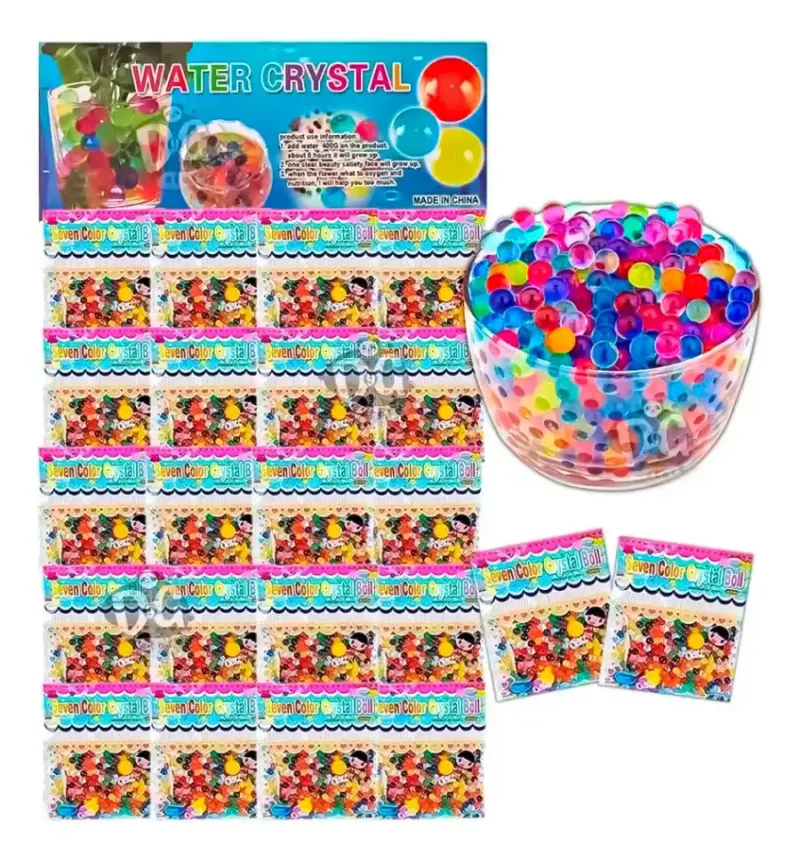 Bolitas de Agua Pack de 1000 Perlas Orbis Bolitas Biogel Hidrogel Agua Juego