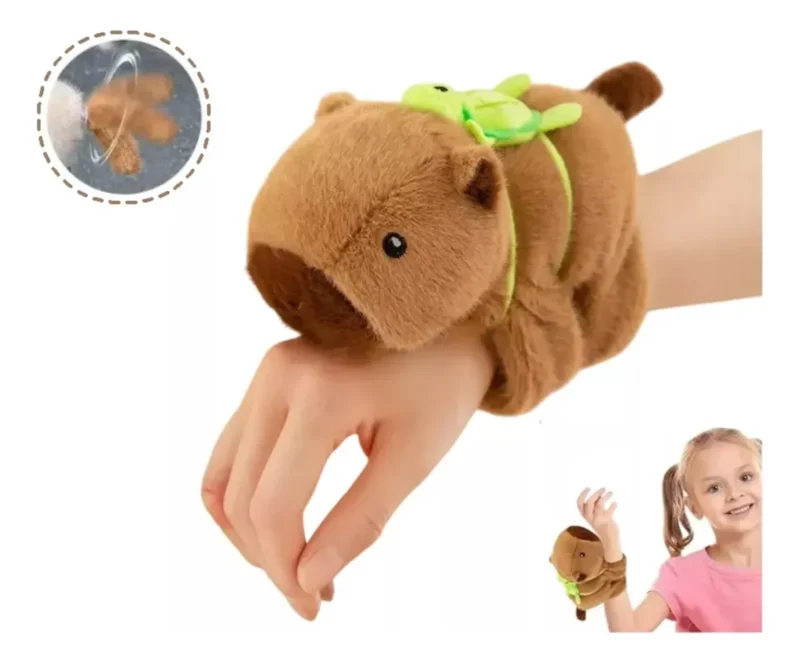 Capibara Peluche Brazalete Pulsera Movimiento Colita Sonido Marrón