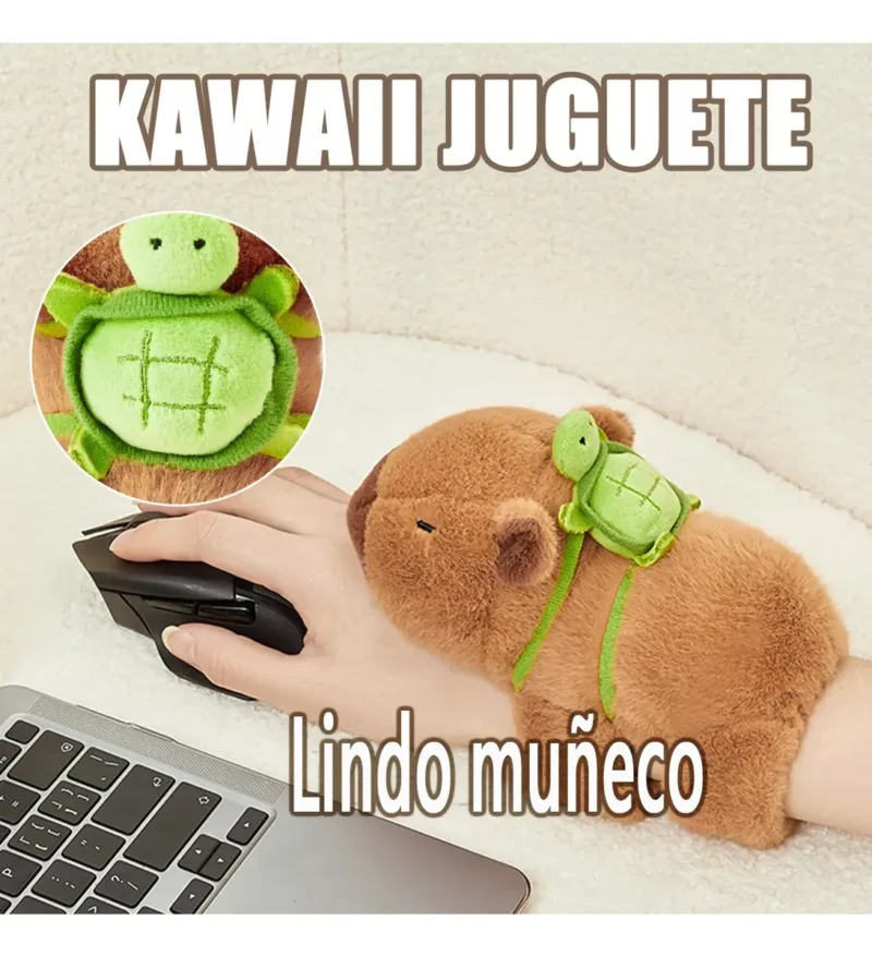Capibara Peluche Brazalete Pulsera Movimiento Colita Sonido Marrón