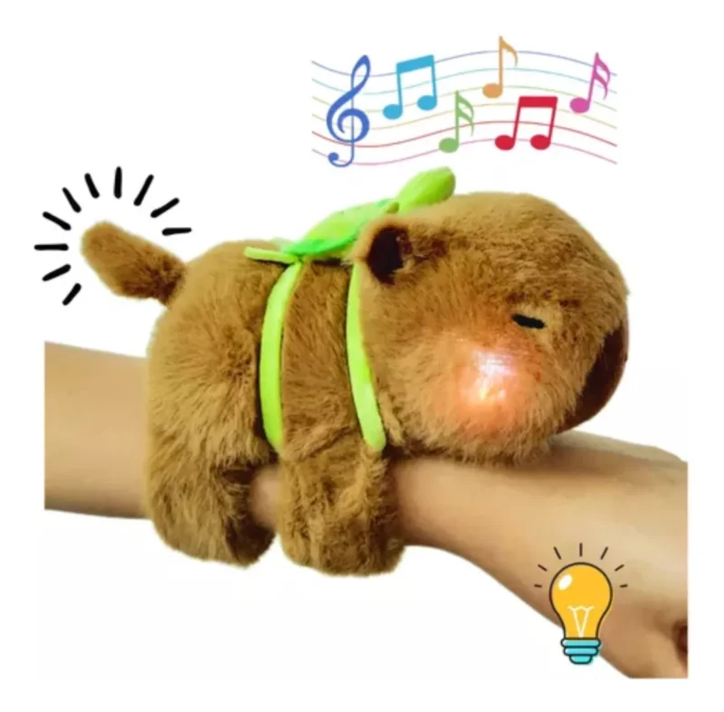 Capibara Peluche Brazalete Pulsera Movimiento Colita Sonido Marrón