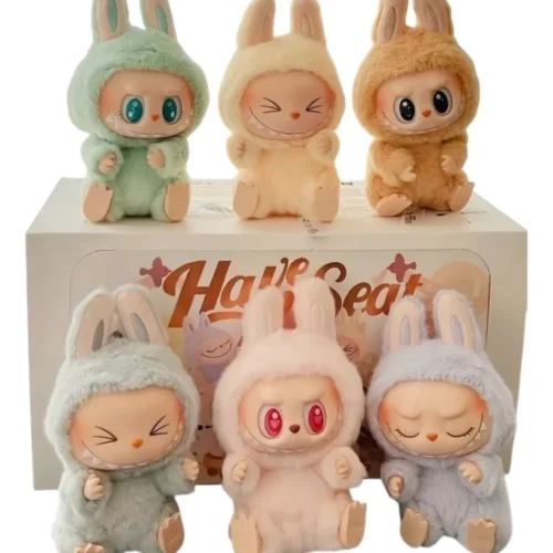 Labubu Oso Peluche Caja Sorpresa 13 Cm Índigo Llavero