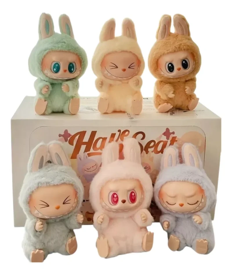 Labubu Oso Peluche Caja Sorpresa 13 Cm Índigo Llavero