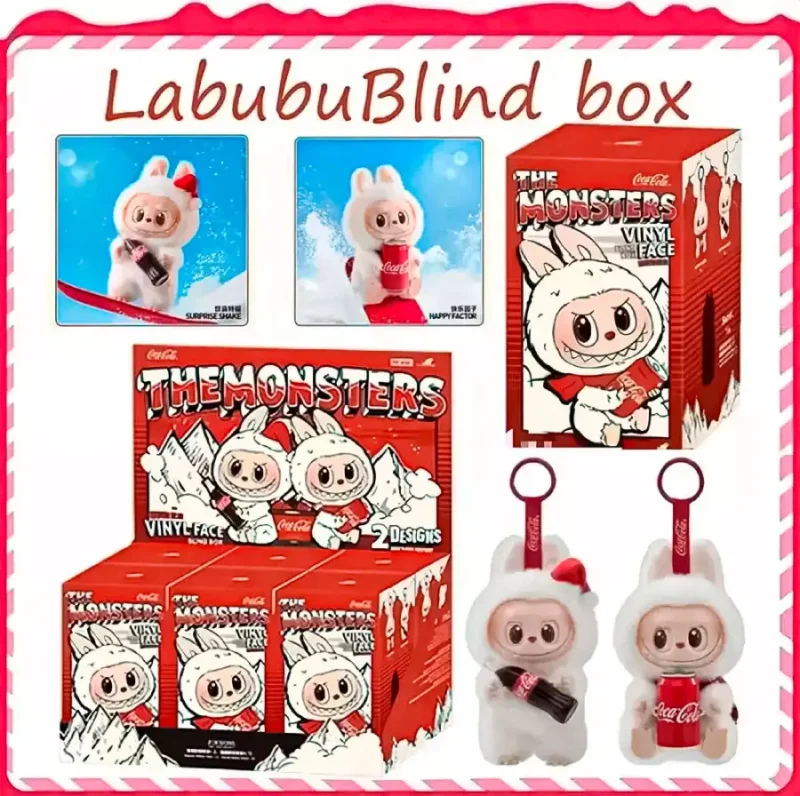 Labubu Version CocaCola Oso Peluche Caja Sorpresa Índigo Llavero Niño Niña