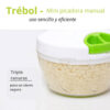 Mini Picadora Trituradora Verduras Giratoria Manual Choppera A Cuerda Capacidad 200g