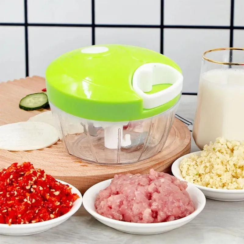 Mini Picadora Trituradora Verduras Giratoria Manual Choppera A Cuerda Capacidad 200g