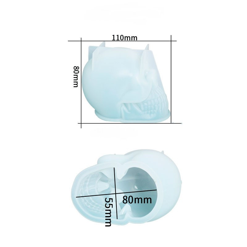 Molde De Silicona Craneo Calavera Para Resina Epoxi Decoracion Y Arte