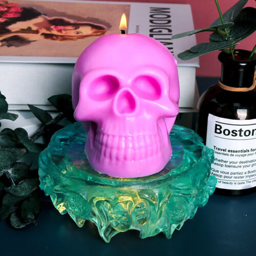 Molde De Silicona Craneo Calavera Para Resina Epoxi Decoracion Y Arte