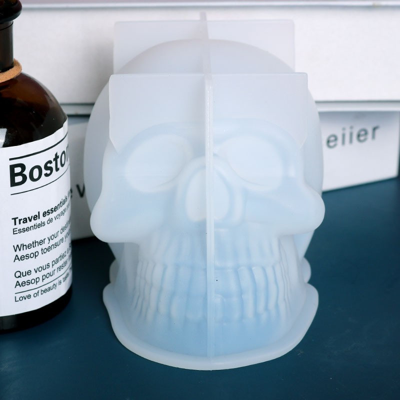 Molde De Silicona Craneo Calavera Para Resina Epoxi Decoracion Y Arte