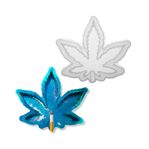 Molde De Silicona Para Resina Epoxi Cenicero Porta Vaso Chala Canabis Marihuana