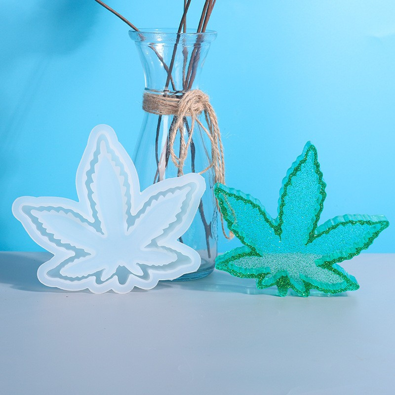 Molde De Silicona Para Resina Epoxi Cenicero Porta Vaso Chala Canabis Marihuana