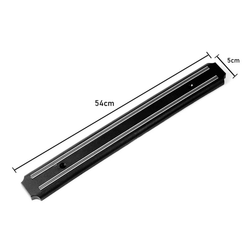 Soporte Organizador de Cuchillos Barra Imantada 54cm Doble Fila Magnética
